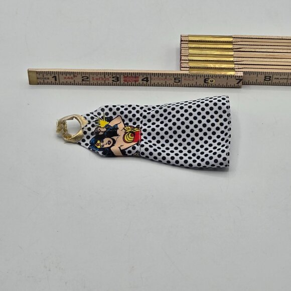 Wonder Woman Barbie Doll Halter Dress White Polka Dots - Picture 4 of 4